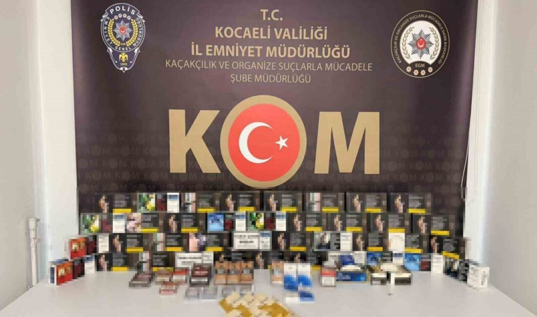Kocaeli'de gerçekleştirilen polis operasyonunda, kaçakçılıkla mücadele kapsamında İzmit'teki 6 iş