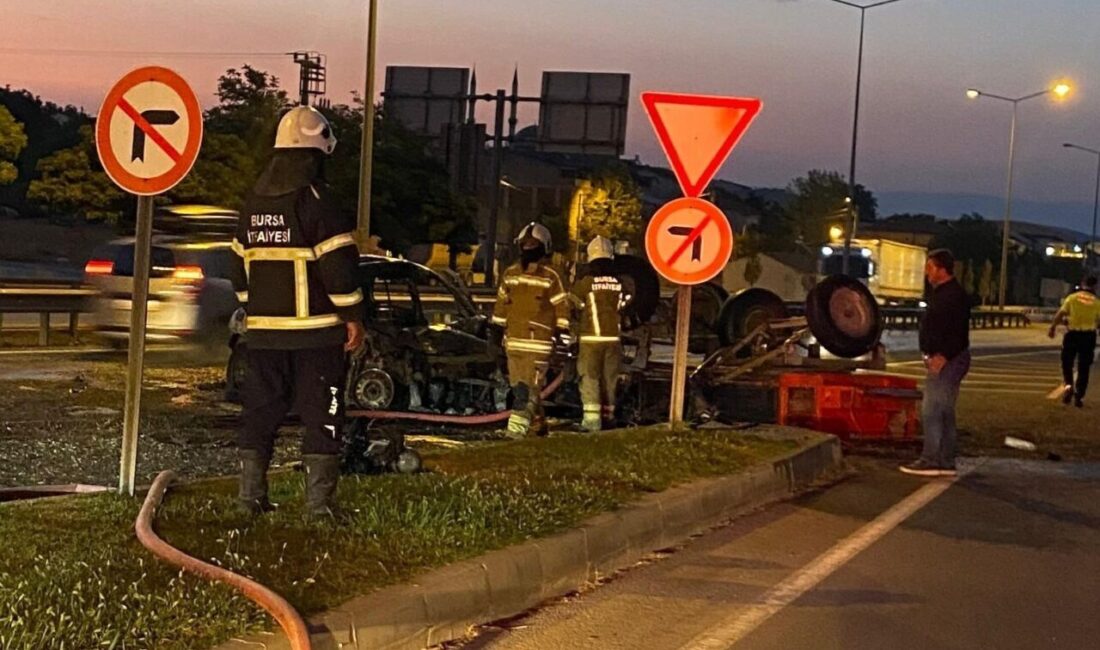 Bursa'nın İnegöl ilçesinde meydana gelen trafik kazasında, Ayşegül S. kontrolündeki