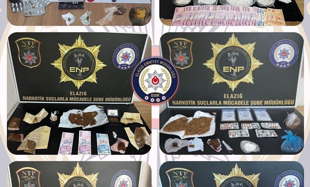 Elazığ'da son bir ayda yapılan uyuşturucu operasyonlarında, 16 kişi tutuklandı.