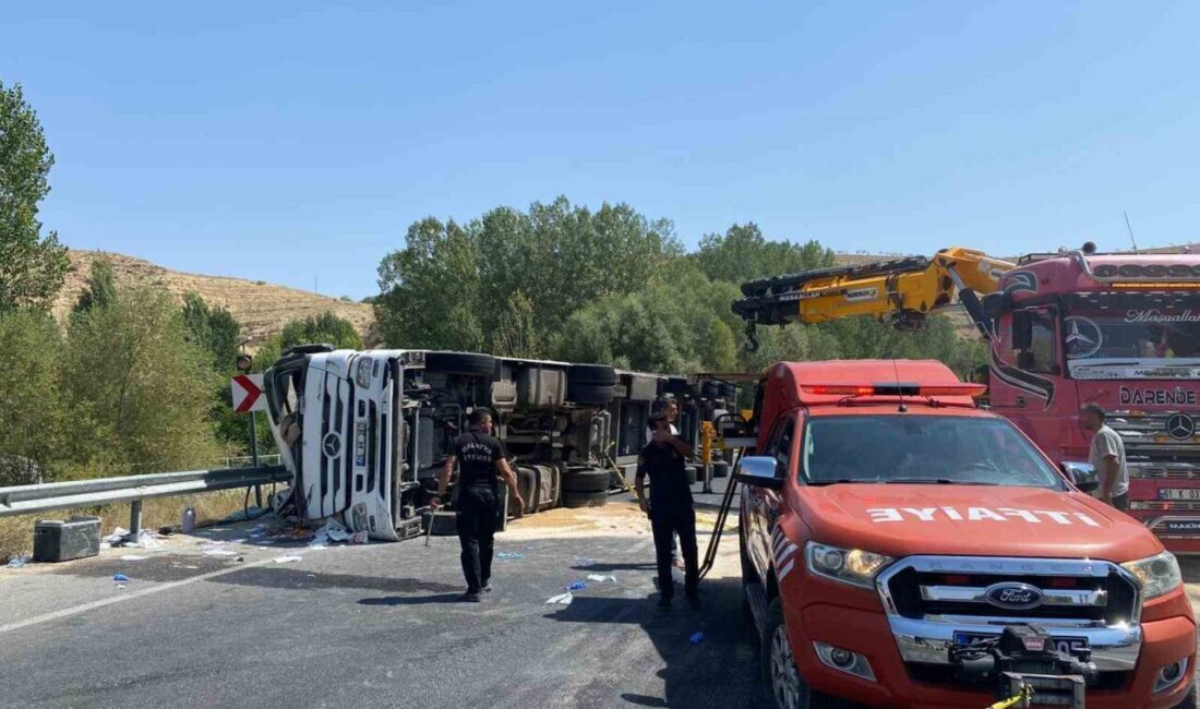 Malatya'nın Darende ilçesinde M.B. (61) yönetimindeki tır, direksiyon hakimiyetinin kaybolması