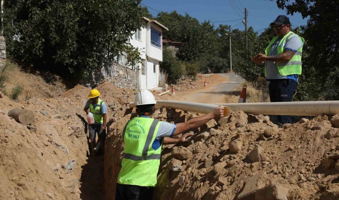 MUSKİ, Menteşe İlçesi Derinkuyu Mahallesi'nde içme suyu hattını yenileme çalışmalarına