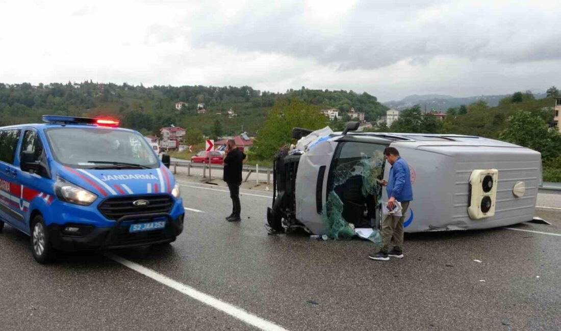 Ordu’nun Altınordu ilçesinde, yağış nedeniyle kayganlaşan yolda, Gündüz Y. (46)