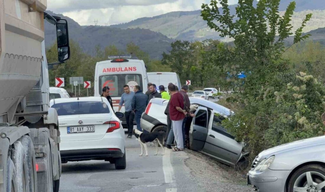 Düzce'de meydana gelen trafik kazasında 1 çocuk da dahil olmak