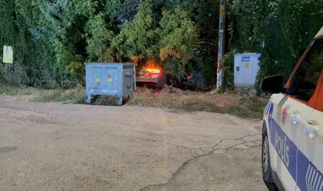 Kayseri'nin Kocasinan ilçesinde, polis ekiplerinden kaçan Ö.Ç. kontrolündeki araçla fidanlığa