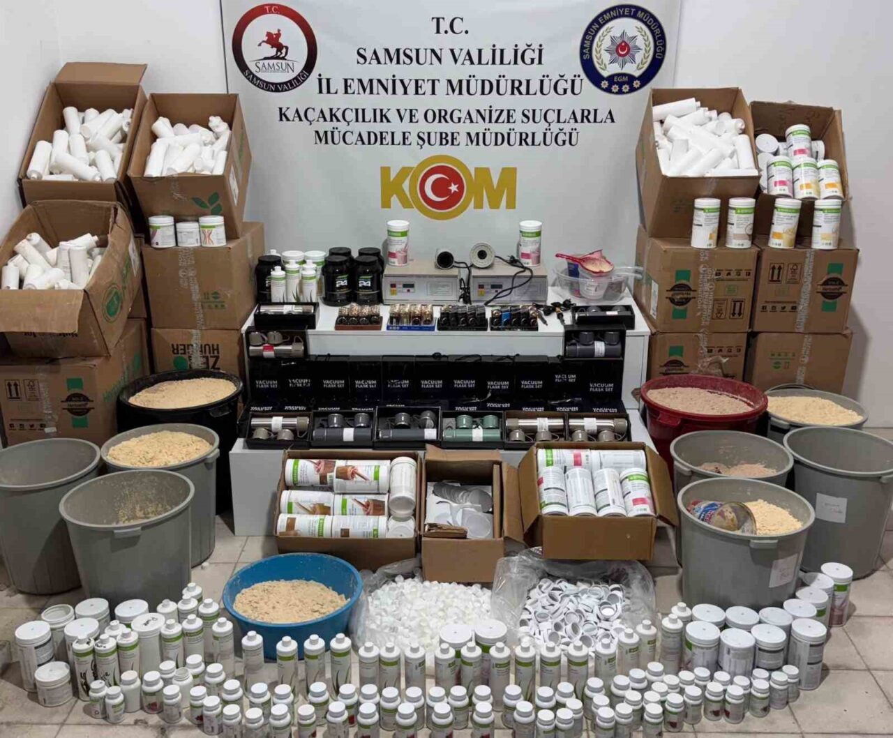 Samsun'da polisin yaptığı operasyonda, 27 yaşındaki E.Y., sahte zayıflama ve