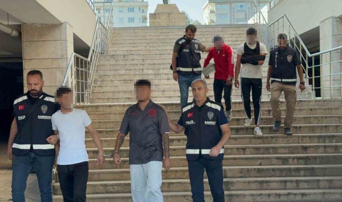 Samsun'da düzenlenen uyuşturucu operasyonlarında M.A, M.E.B, E.U. ve K.K. isimli