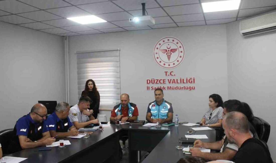 Düzce'de Türkiye Afet Müdahale Planı (TAMP) çerçevesinde masa başı tatbikatı