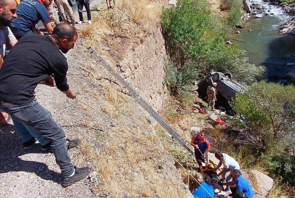Tunceli'nin Pülümür ilçesinde bir otomobilin uçuruma düşmesi sonucu, 1'i bebek