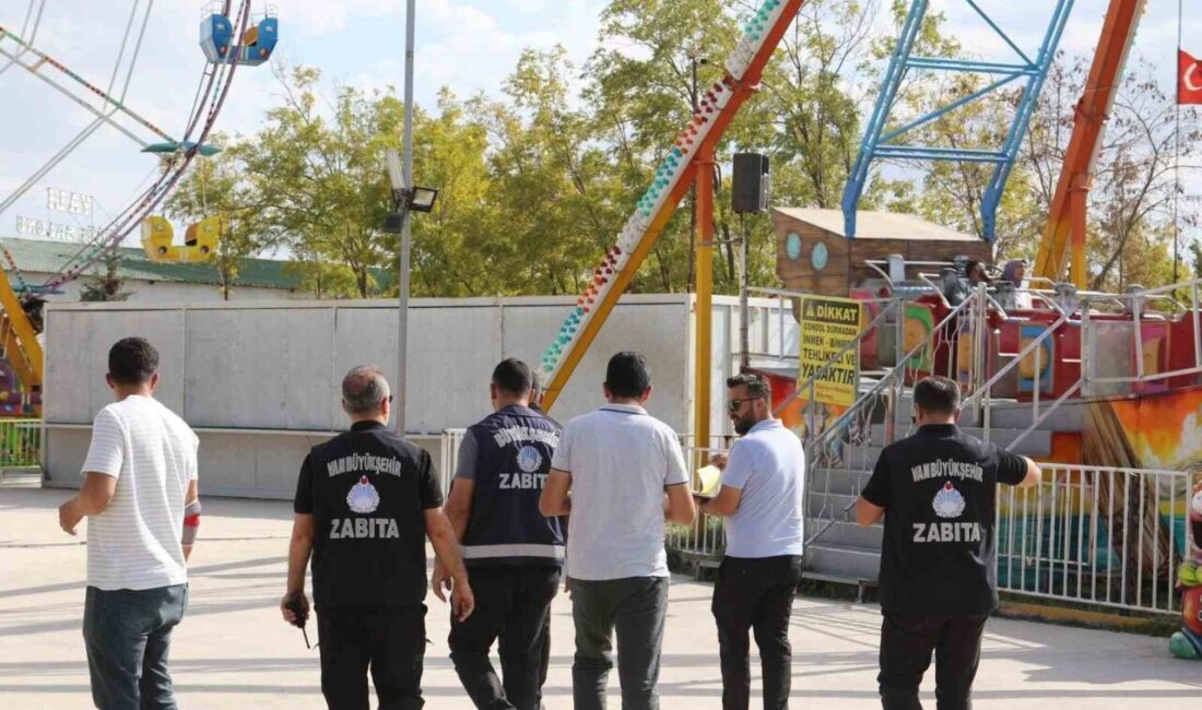 Van Büyükşehir Belediyesi, İpekyolu ve Edremit'deki lunaparklarda güvenlik denetimleri gerçekleştirdi.