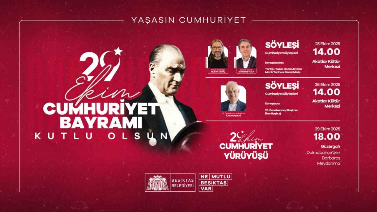 Beşiktaş Belediyesi, 29 Ekim Cumhuriyet Bayramı'nı çeşitli etkinliklerle kutlama hazırlığında.
