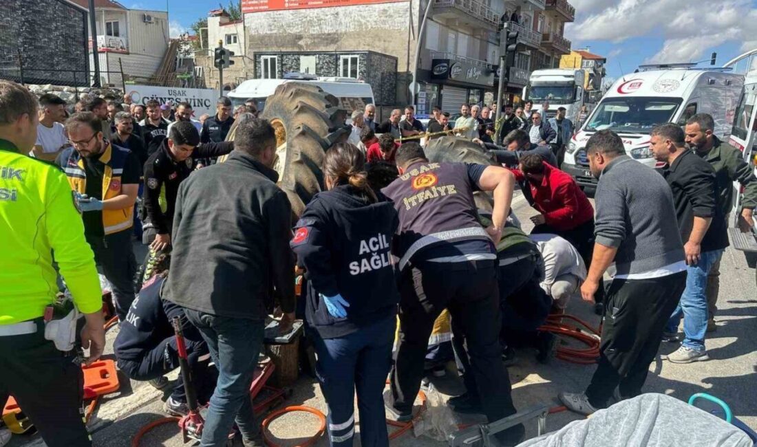 Uşak'ta Dikilitaş Kavşağı'nda meydana gelen kazada, H.Ş.'nin kullandığı tır, N.K.'nın