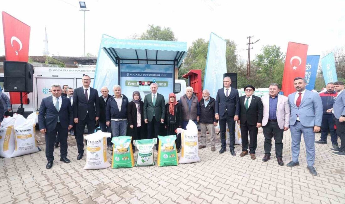 Kocaeli Büyükşehir Belediyesi, 3 bin 500 çiftçiye 1,420 ton yem