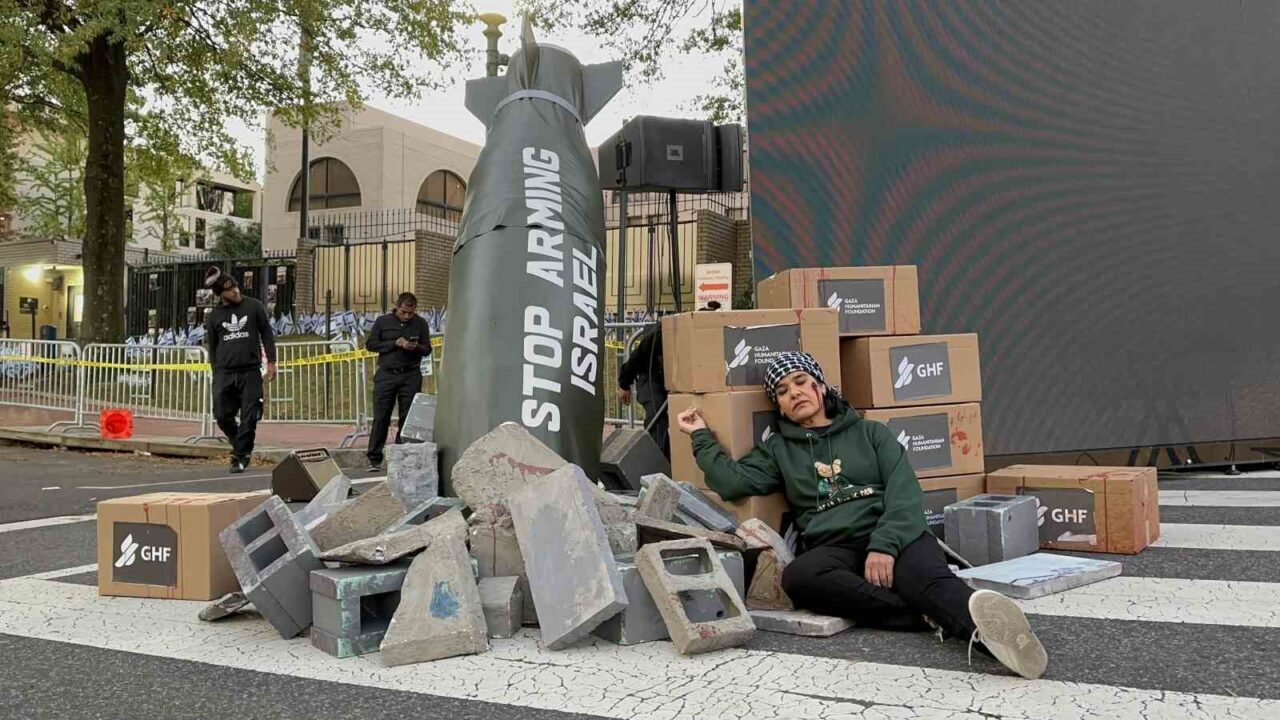 Washington'da toplanan aktivistler, İsrail'in Gazze üzerindeki ablukasına son verilmesi için