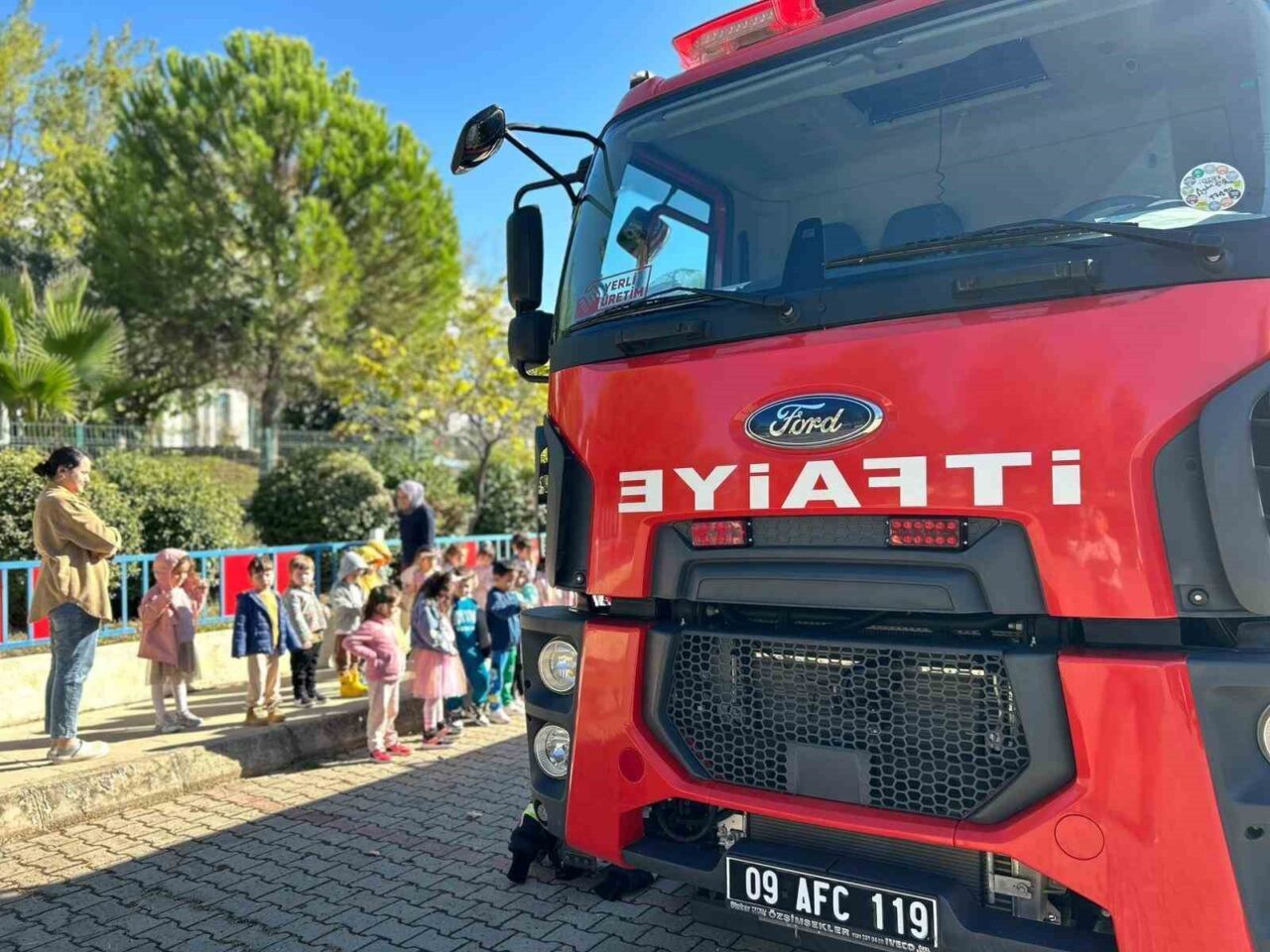 Aydın Adnan Menderes Üniversitesi Anaokulu öğrencileri, Aydın Büyükşehir Belediyesi İtfaiye