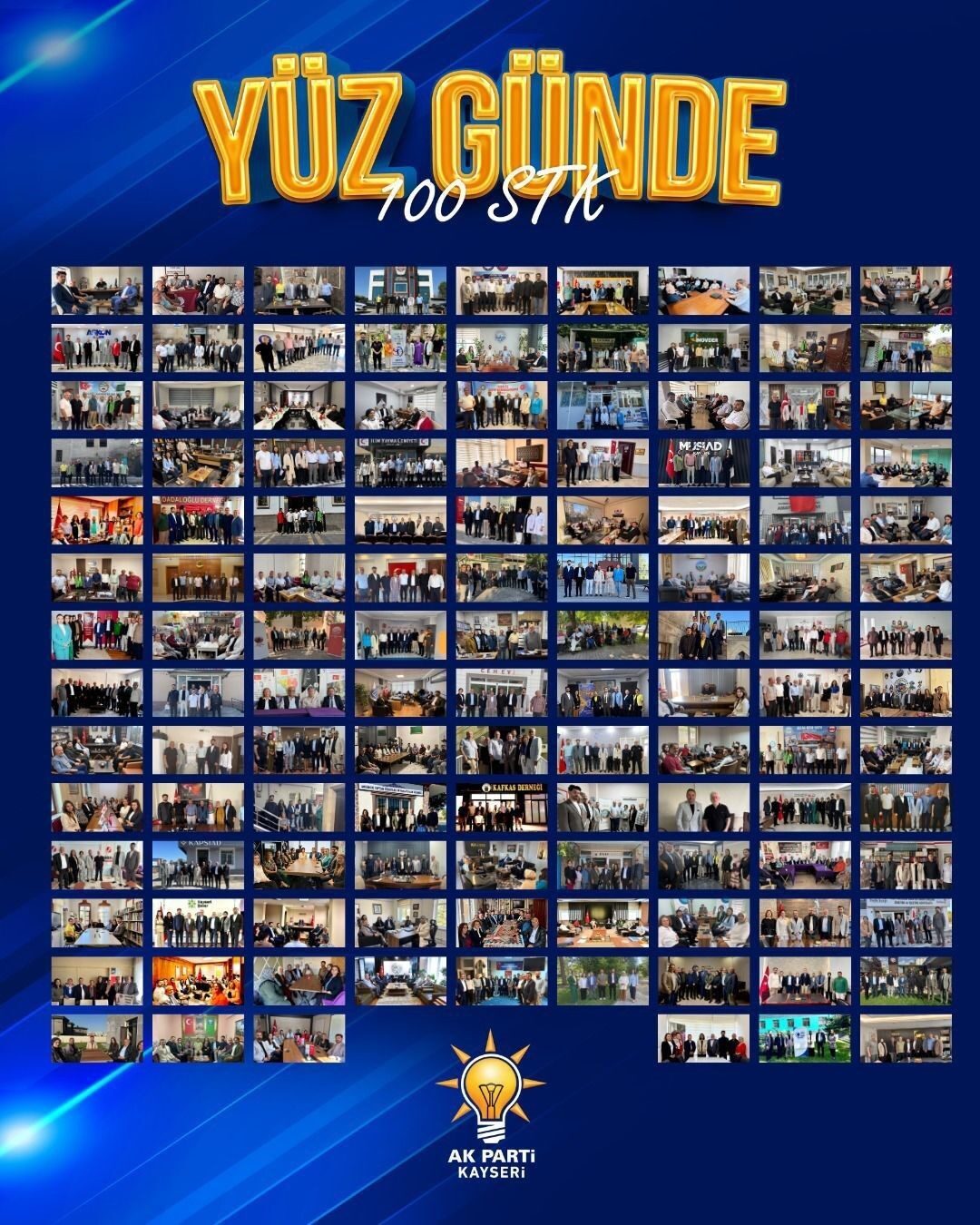 AK Parti Kayseri İl Başkanlığı, 'Yüz Günde 100 STK Ziyareti'