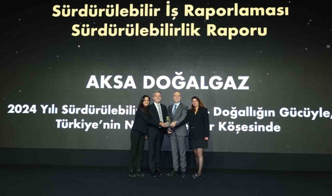 Aksa Doğalgaz, 2024 Sürdürülebilirlik Raporu ile Sürdürülebilir İş Ödülleri’nde ödül aldı Aksa Doğalgaz, 2024 Sürdürülebilirlik Raporu ile 12. Sürdürülebilir İş Ödülleri'nde