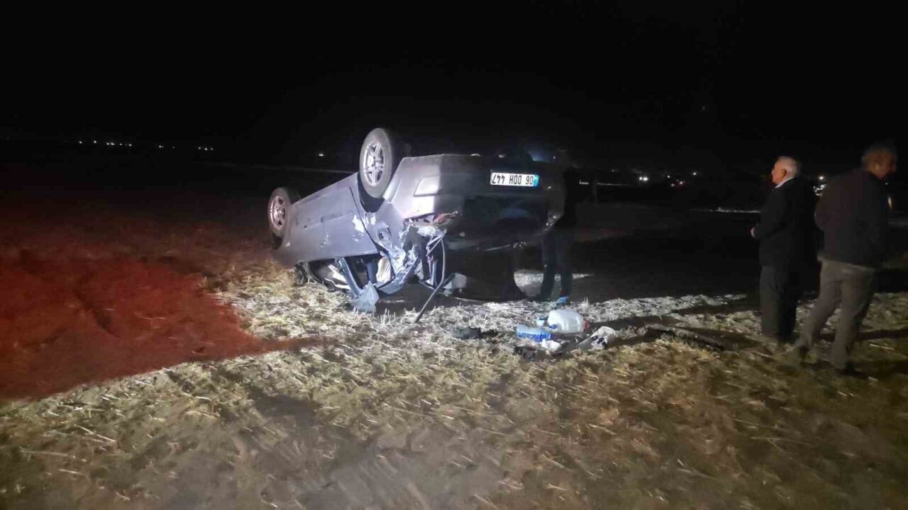 Aksaray'ın Eskil ilçesinde, Zafer D.’nin kullandığı otomobil, bir traktöre çarpmamak