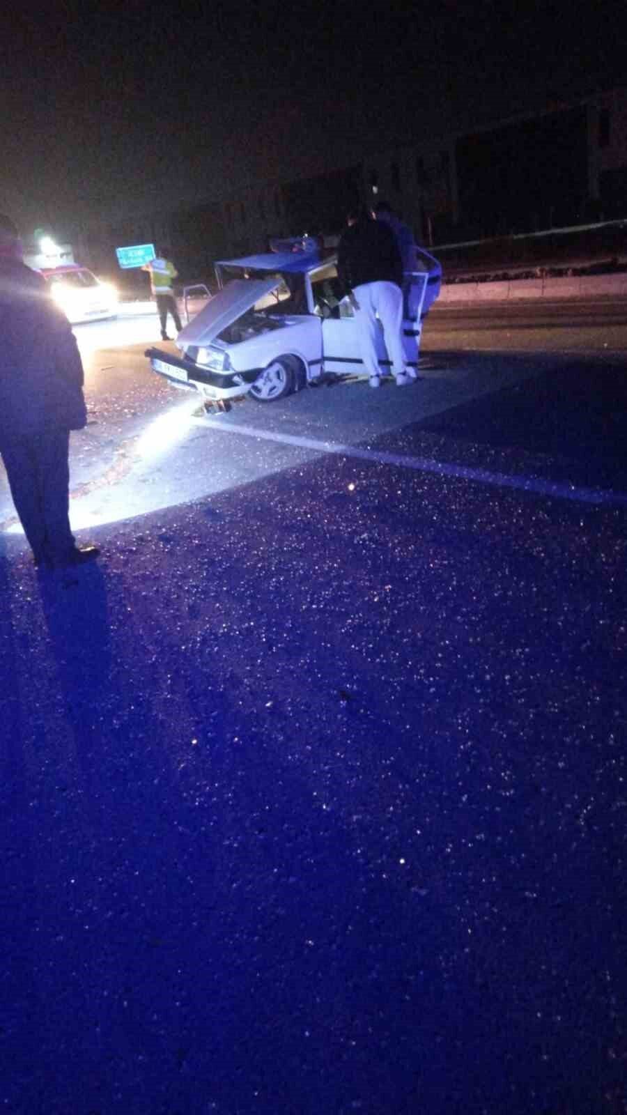 Ankara'nın Akyurt ilçesinde meydana gelen trafik kazasında iki kişi yaralandı.