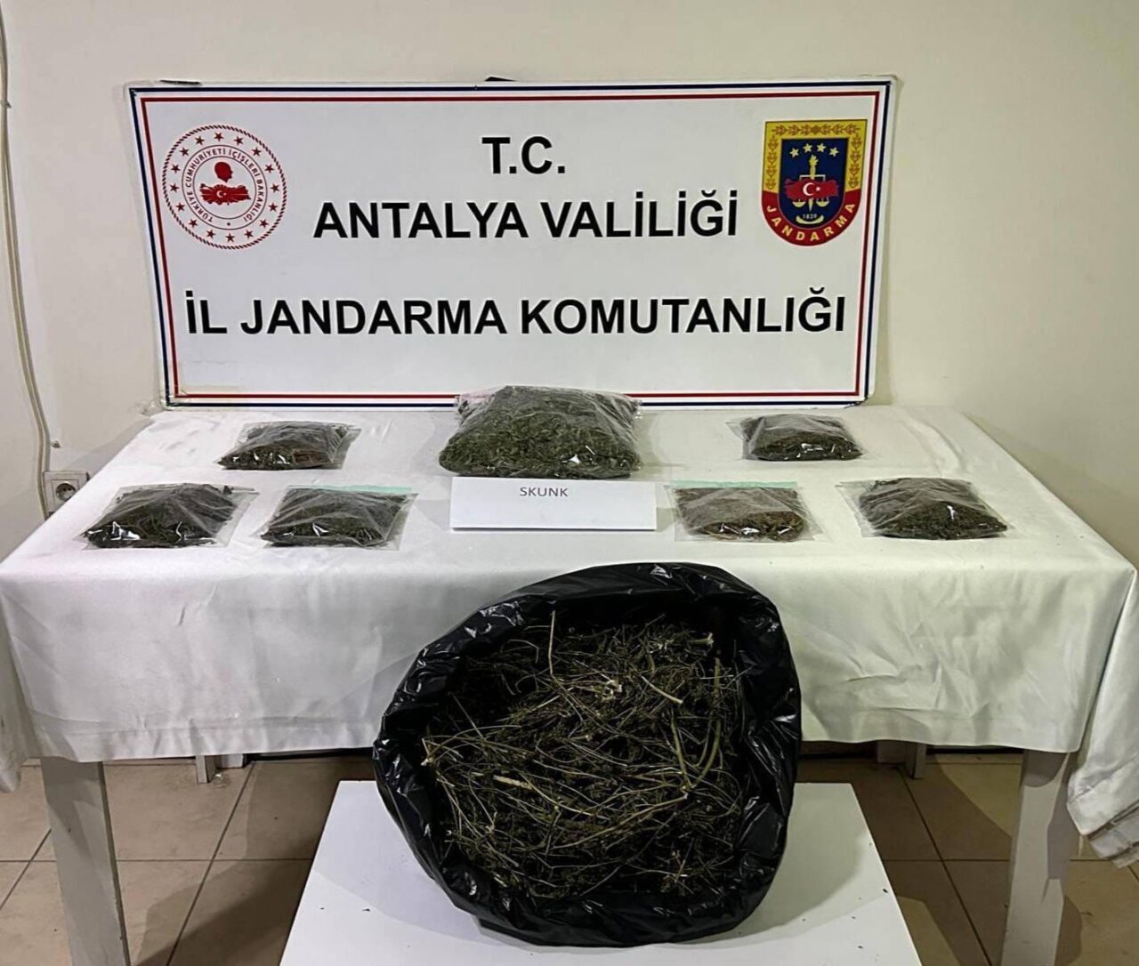 Antalya İl Jandarma Komutanlığı, Alanya'da A.B. isimli bir kişinin evinde