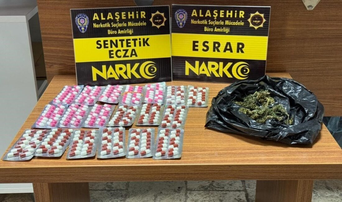 Manisa'nın Alaşehir ilçesinde gerçekleştirilen uyuşturucu operasyonunda, D.D. (18) isimli genç