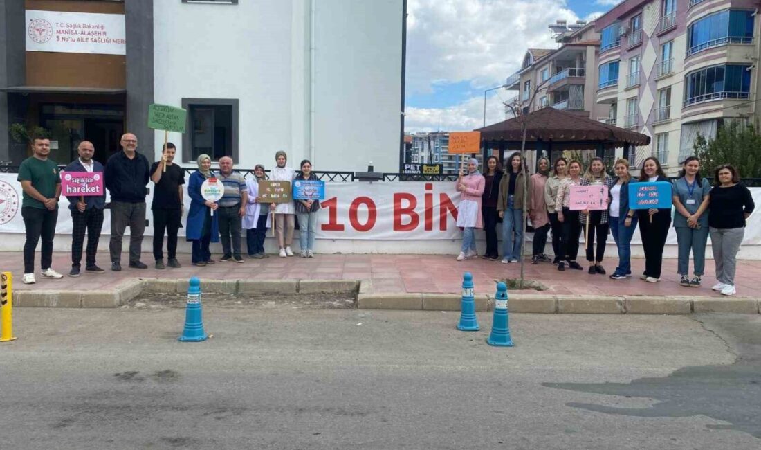 Manisa'nın Alaşehir ilçesinde İlçe Sağlık Müdürlüğü, "Dünya Yürüyüş Günü" dolayısıyla