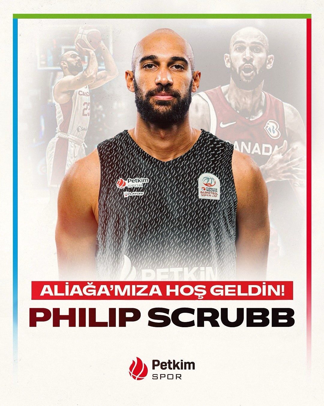 Aliağa Petkimspor, kadrosunu güçlendirmek amacıyla Kanadalı oyun kurucu Phil Scrubb'u