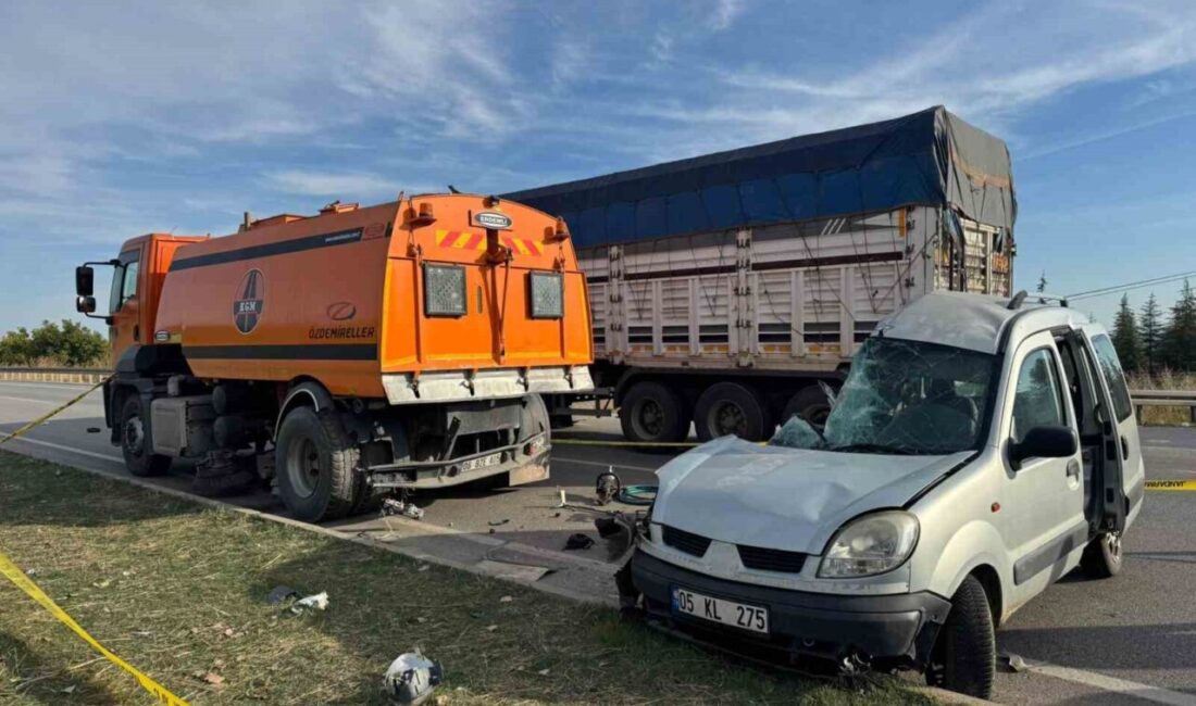 Amasya'da, Osman Kurt'un kullandığı hafif ticari araç, Gümüşhacıköy ile Merzifon