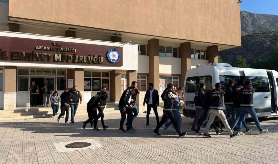Amasya'da gerçekleştirilen narkotik operasyonunda 9 kişi tutuklandı. Eş zamanlı baskınlarda