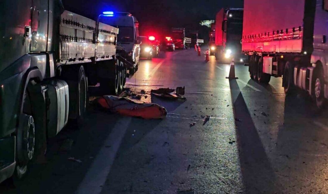 Anadolu Otoyolu'nda, lastiği patlayan tırını emniyet şeridinde değiştiren 22 yaşındaki