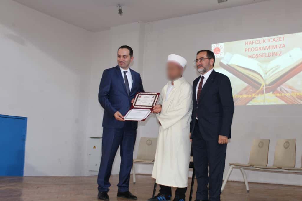 Antalya L Tipi Kapalı Ceza İnfaz Kurumunda Hafızlık İcazet Töreni Düzenlendi