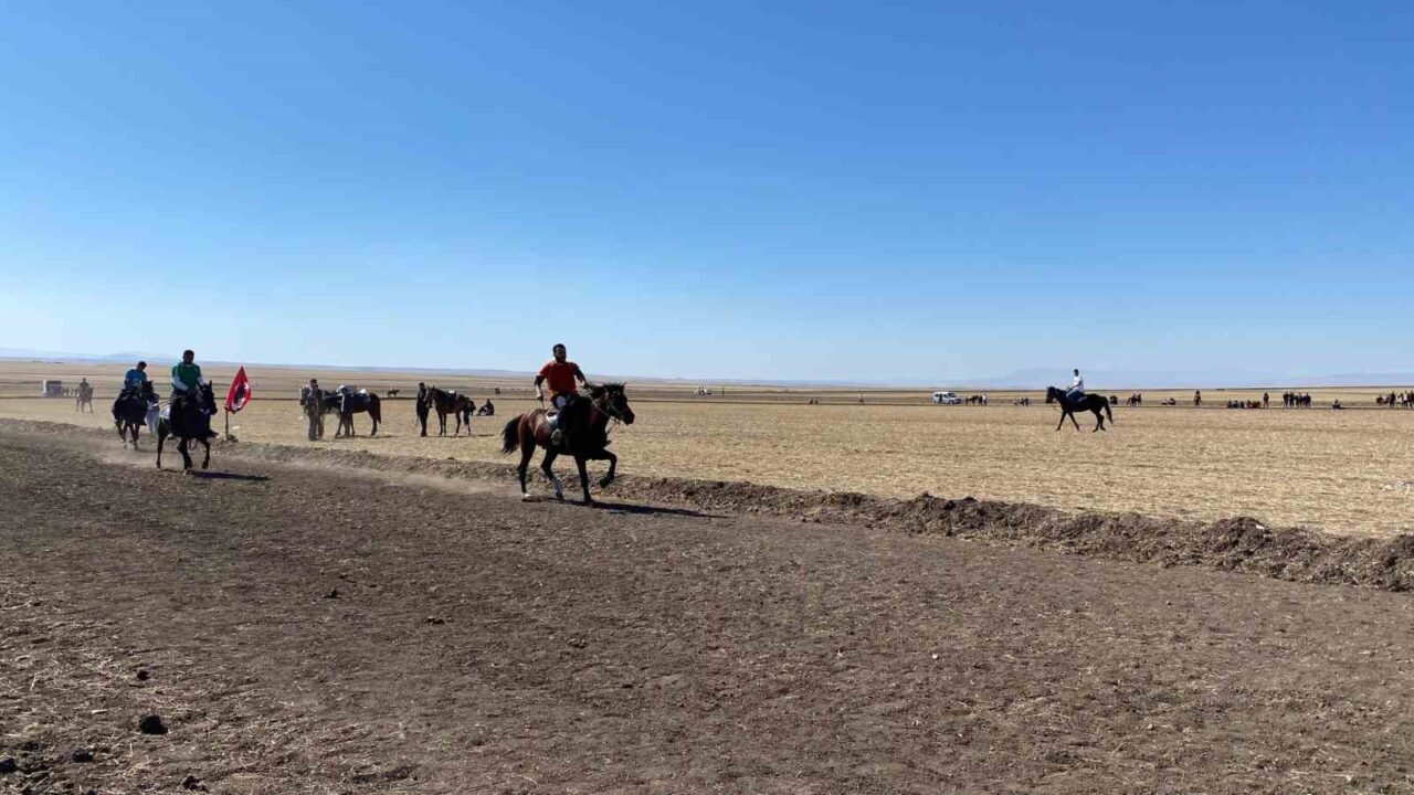 Arpaçay'da düzenlenen 4. Geleneksel Rahvan At Yarışları, çeşitli illerden katılan