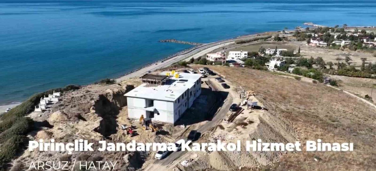 Hatay’ın Arsuz İlçesinde Yeni Jandarma Karakolu İnşaatı Devam Ediyor