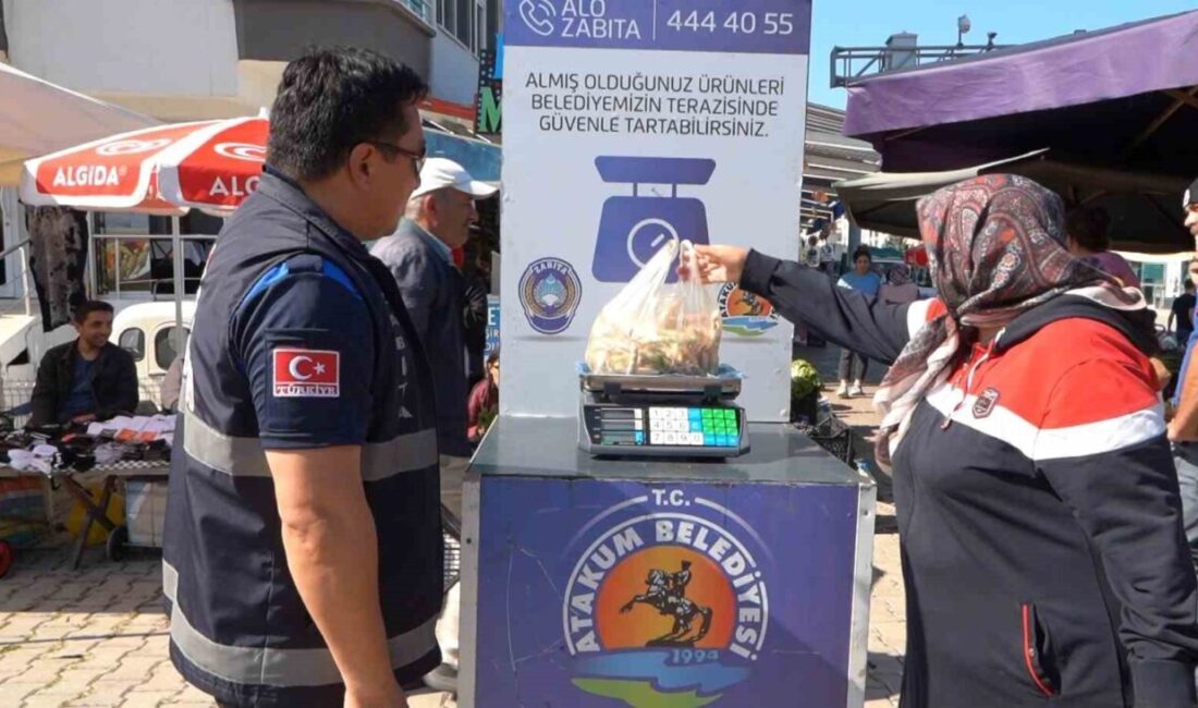 Samsun Atakum Belediyesi, semt pazarlarında tartı hizmeti uygulamasını başlattı. Vatandaşlar,