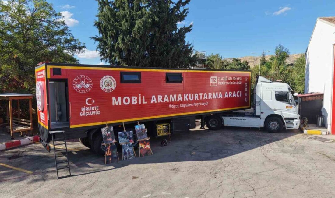 Elazığ Belediyesi İtfaiye Müdürlüğü, atıl bir tır dorsesini ‘Mobil Arama