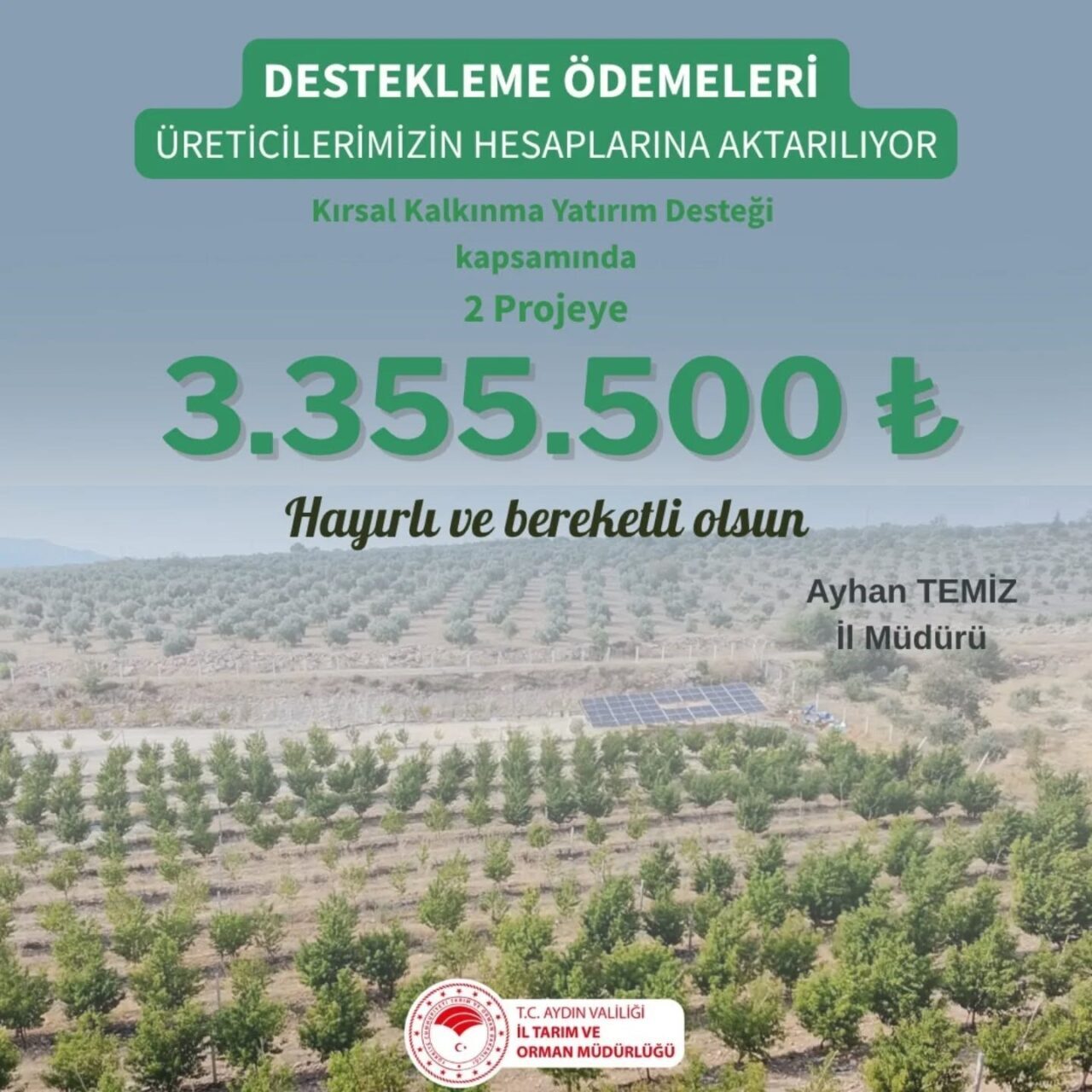 Aydın İl Tarım ve Orman Müdürlüğü, Kırsal Kalkınma Yatırımları Destekleme