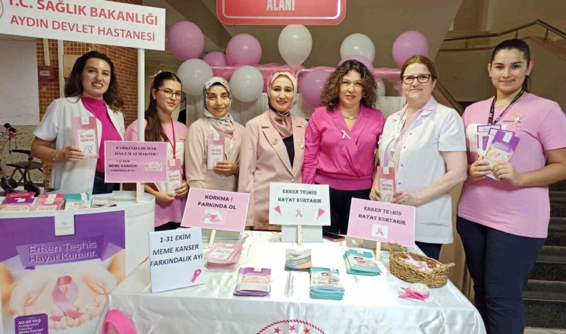 Aydın Devlet Hastanesi'nde gerçekleştirilen ‘Meme Kanseri Farkındalık Etkinliği’nde, erken teşhis