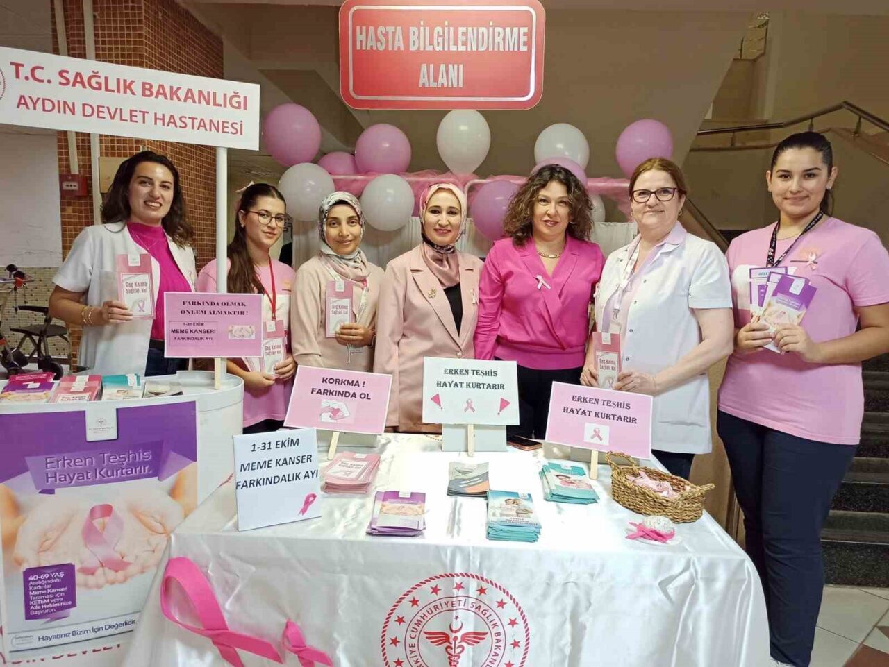 Aydın Devlet Hastanesi’nde Meme Kanseri Farkındalık Etkinliği ile Erken Teşhis Vurgulandı