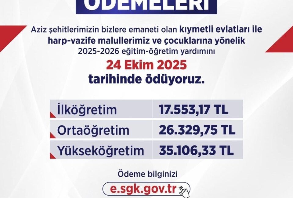 Çalışma ve Sosyal Güvenlik Bakanı Vedat Işıkhan, 24 Ekim Cuma