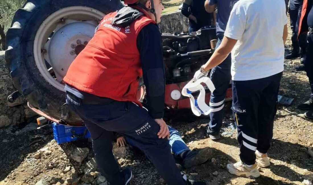 Balıkesir'in Edremit ilçesinde A.A. yönetimindeki traktör, Zeytinli Mahallesi Eski Ortaoba