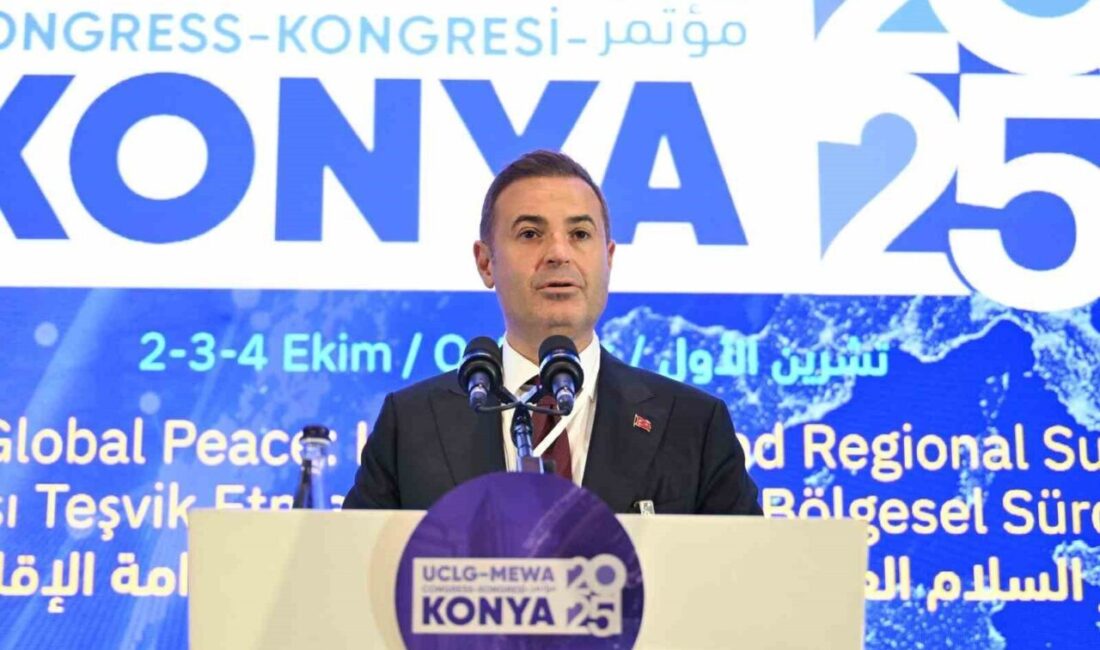 Ahmet Akın, Konya'da düzenlenen UCLG-MEWA Kongresi'nde Filistin halkının özgürlük mücadelesini