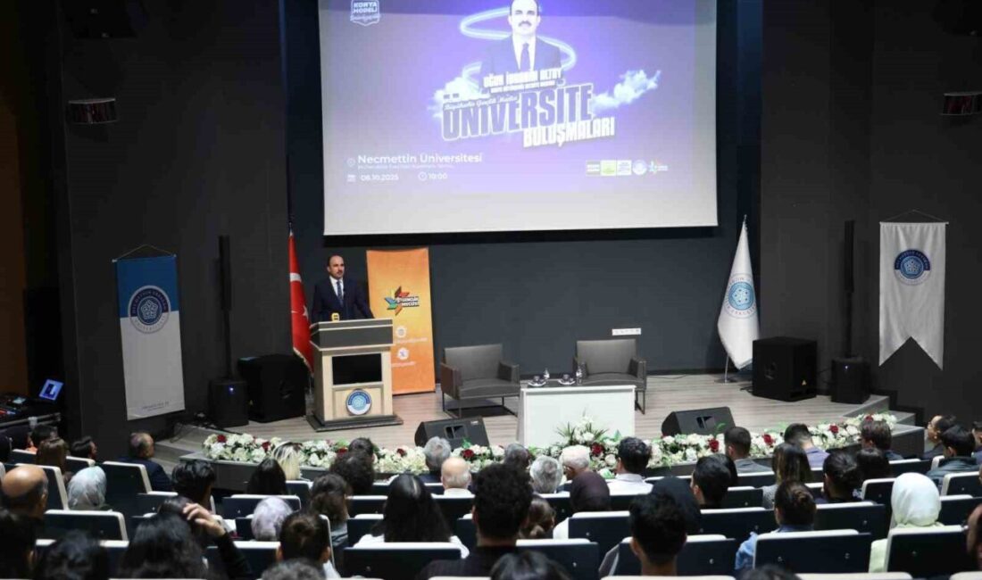 Uğur İbrahim Altay, NEÜ’DE Gerçekleşen “Üniversite Buluşmaları” Programında Öğrencilere Hitap Etti Konya Büyükşehir Belediye Başkanı Uğur İbrahim Altay, Necmettin Erbakan Üniversitesi'nde