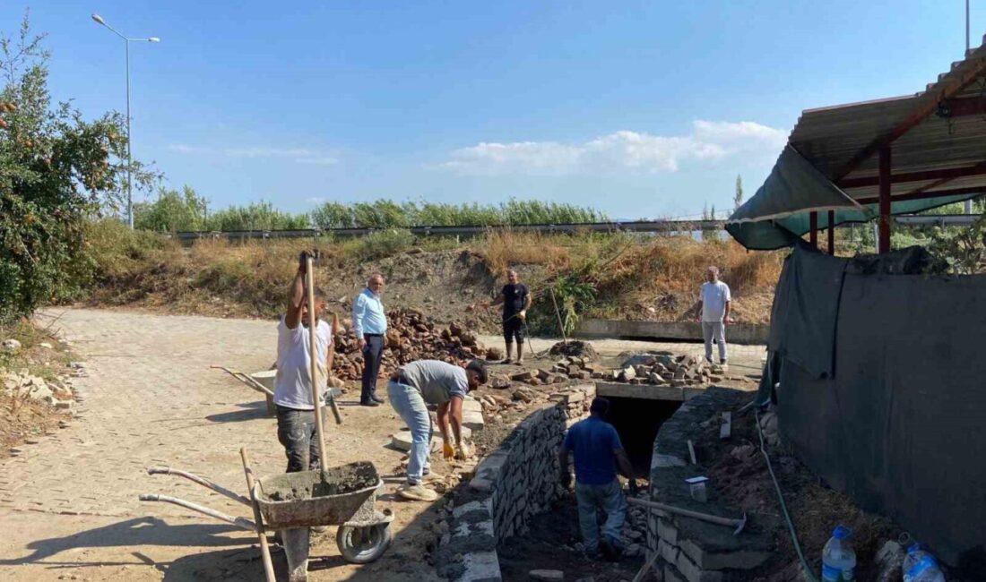 Sultanhisar Belediyesi, Kabaca Mahallesi'ndeki Kabak Deresi'nde tamamladığı menfez ve ıslah