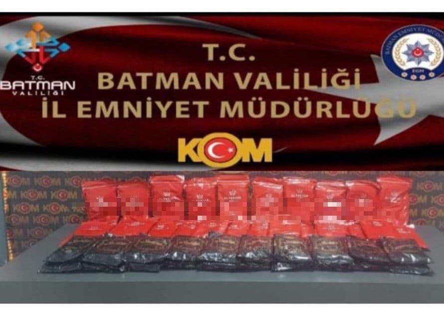 Batman'da gerçekleştirilen bir uygulama sırasında durdurulan araçta 44 kilogram gümrük