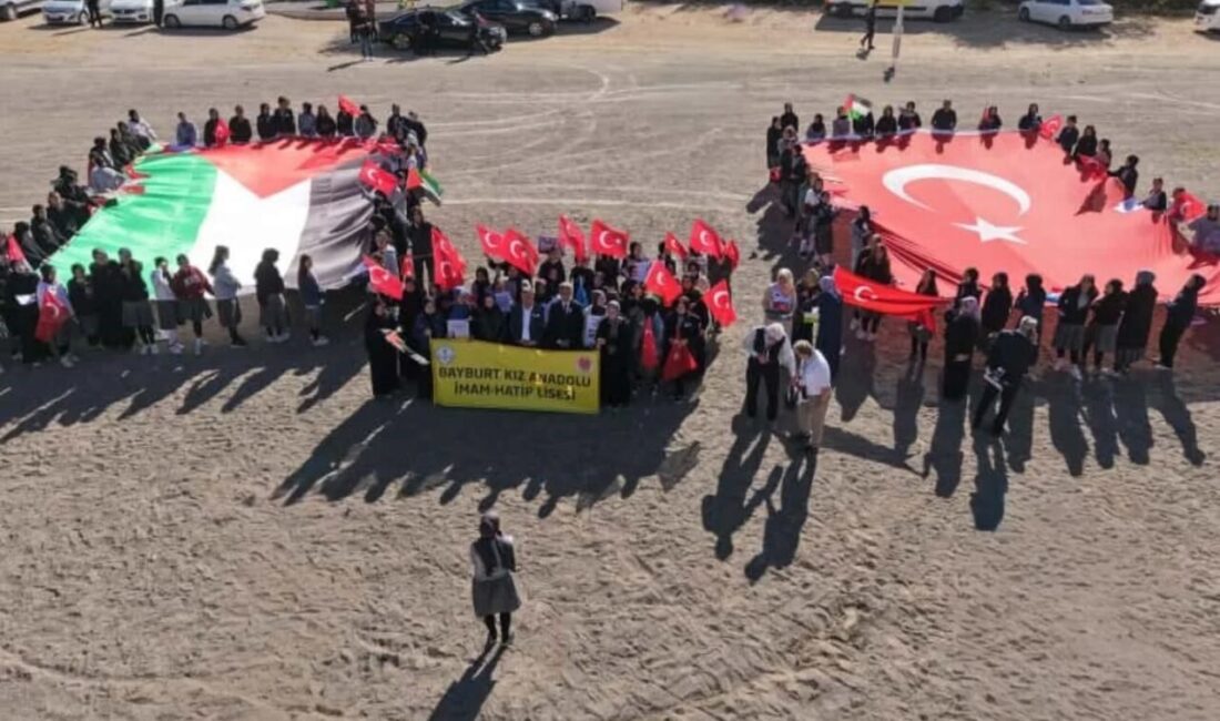 Bayburt Anadolu Kız İmam Hatip Lisesi öğrencileri, Filistin'e destek vermek