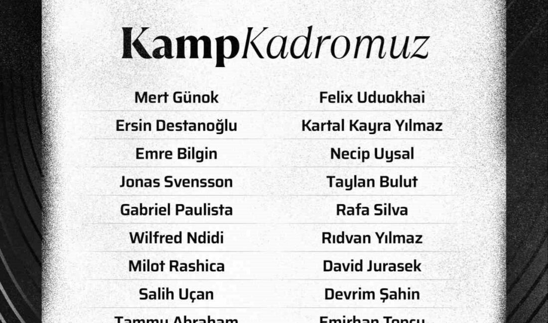 Beşiktaş’ın Konyaspor ile Oynayacağı Maç İçin Kamp Kadrosu Açıklandı Beşiktaş, yarın Konyaspor ile oynayacağı Trendyol Süper Lig erteleme maçı