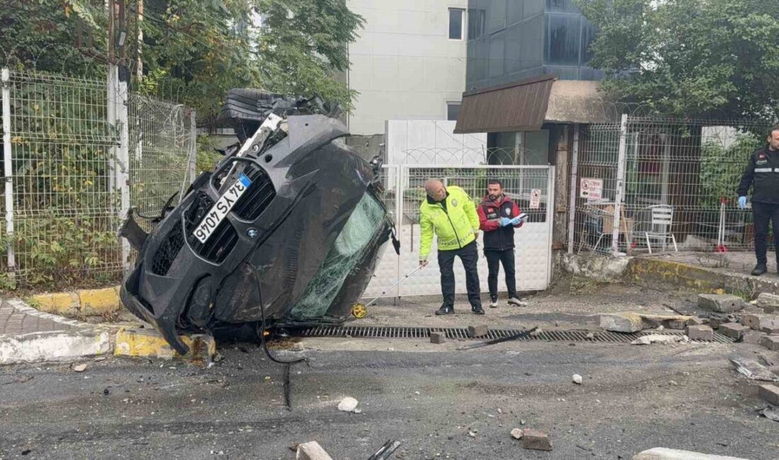 Beylikdüzü’nde saat 14.00'te meydana gelen kazada, süratli giden BMW marka