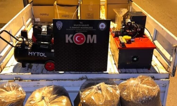 Bilecik İl Emniyet Müdürlüğü, Bozüyük'te kaçakçılıkla mücadele operasyonu düzenleyerek birçok