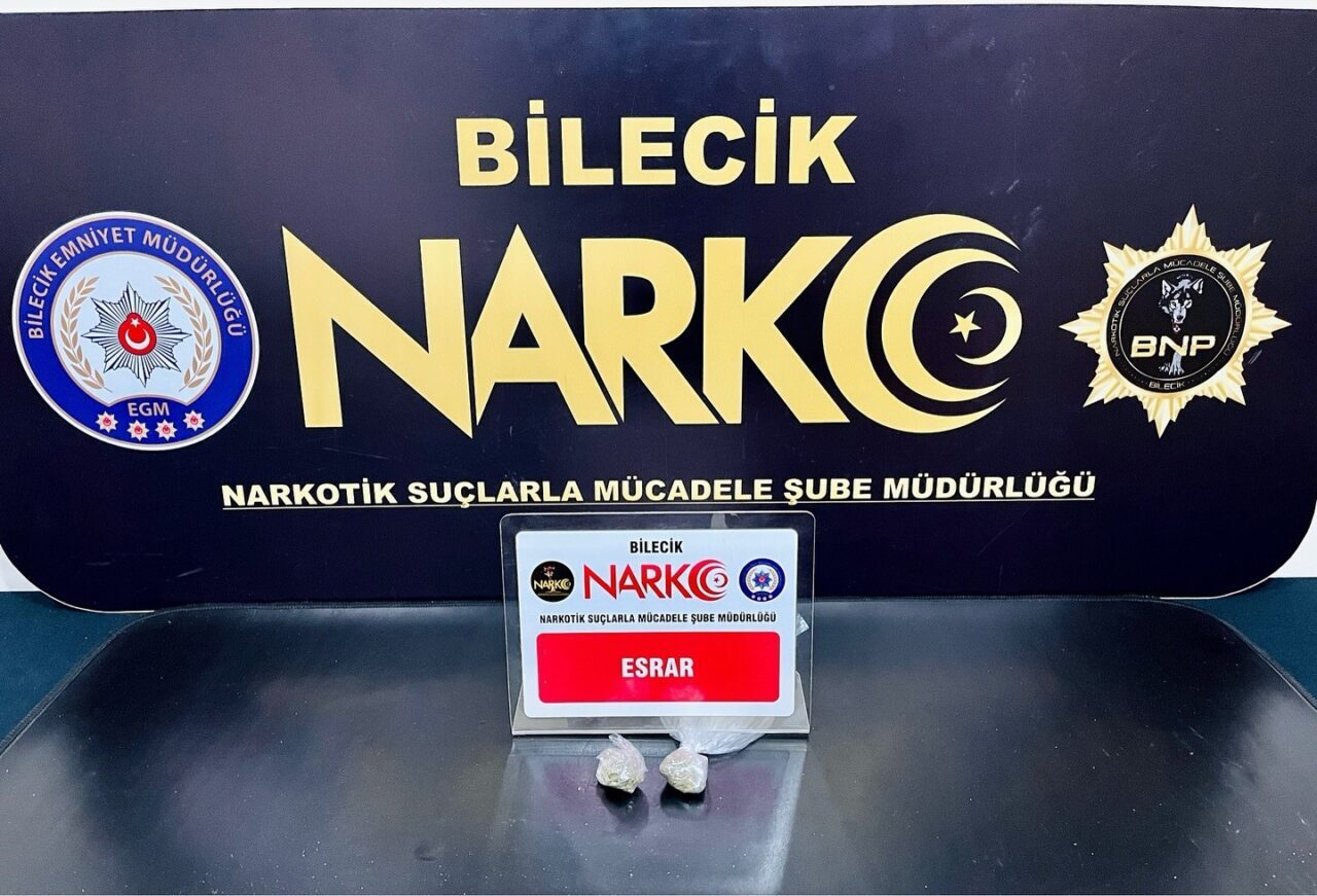 Bilecik İl Emniyet Müdürlüğü, Narkotik Suçlarla Mücadele Şube Müdürlüğü tarafından