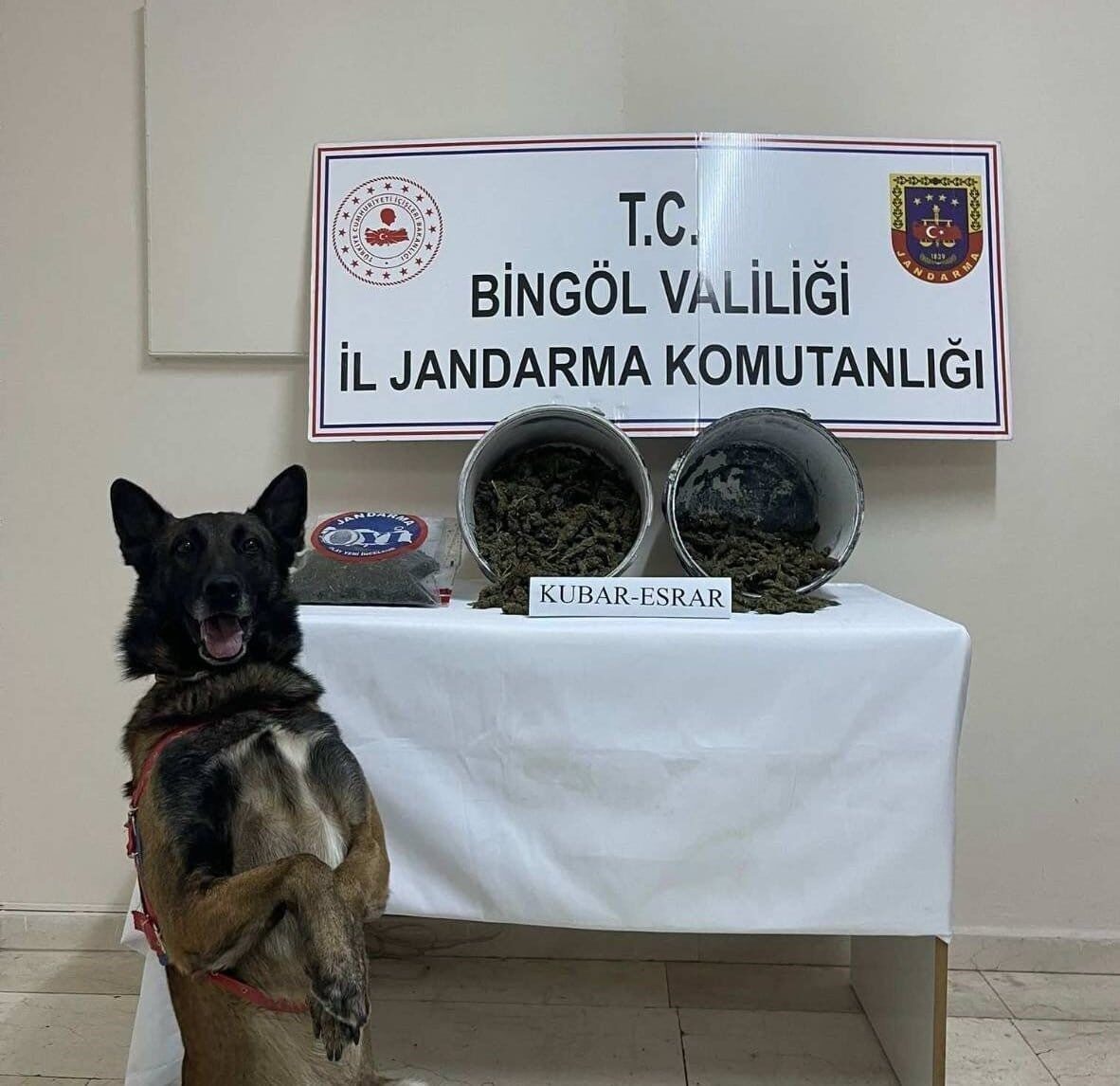 Bingöl'de yapılan bir operasyonda, jandarma ekipleri 2 kilo 174 gram