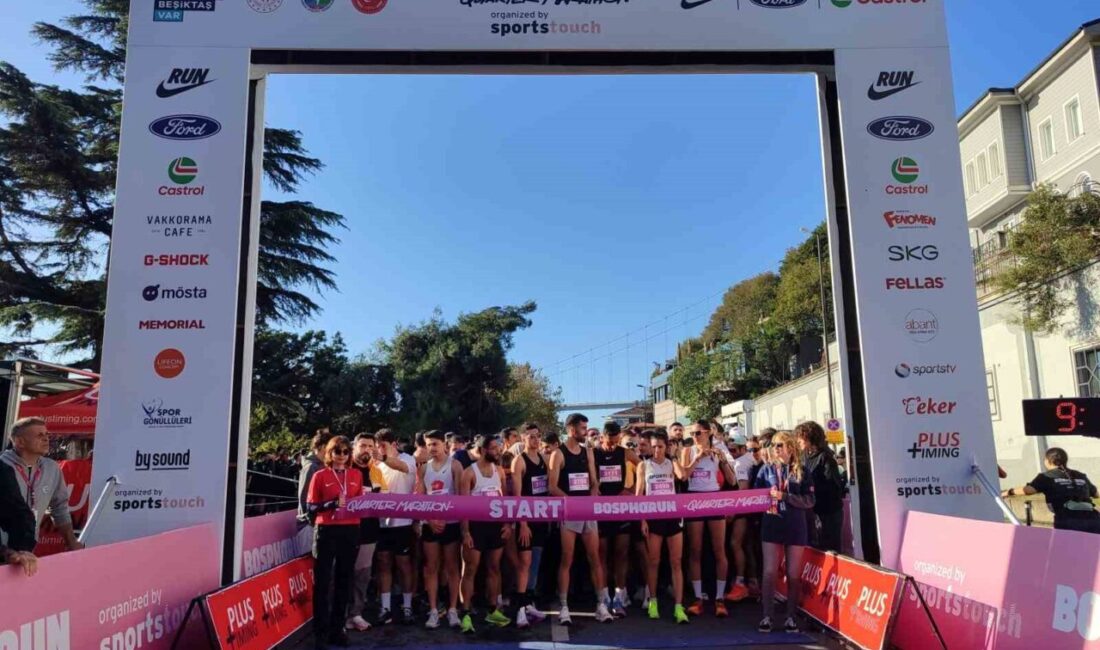 Beşiktaş'ta düzenlenen "Bosphorun Quarter Marathon" etkinliği, 3 bin sporcunun katılımıyla
